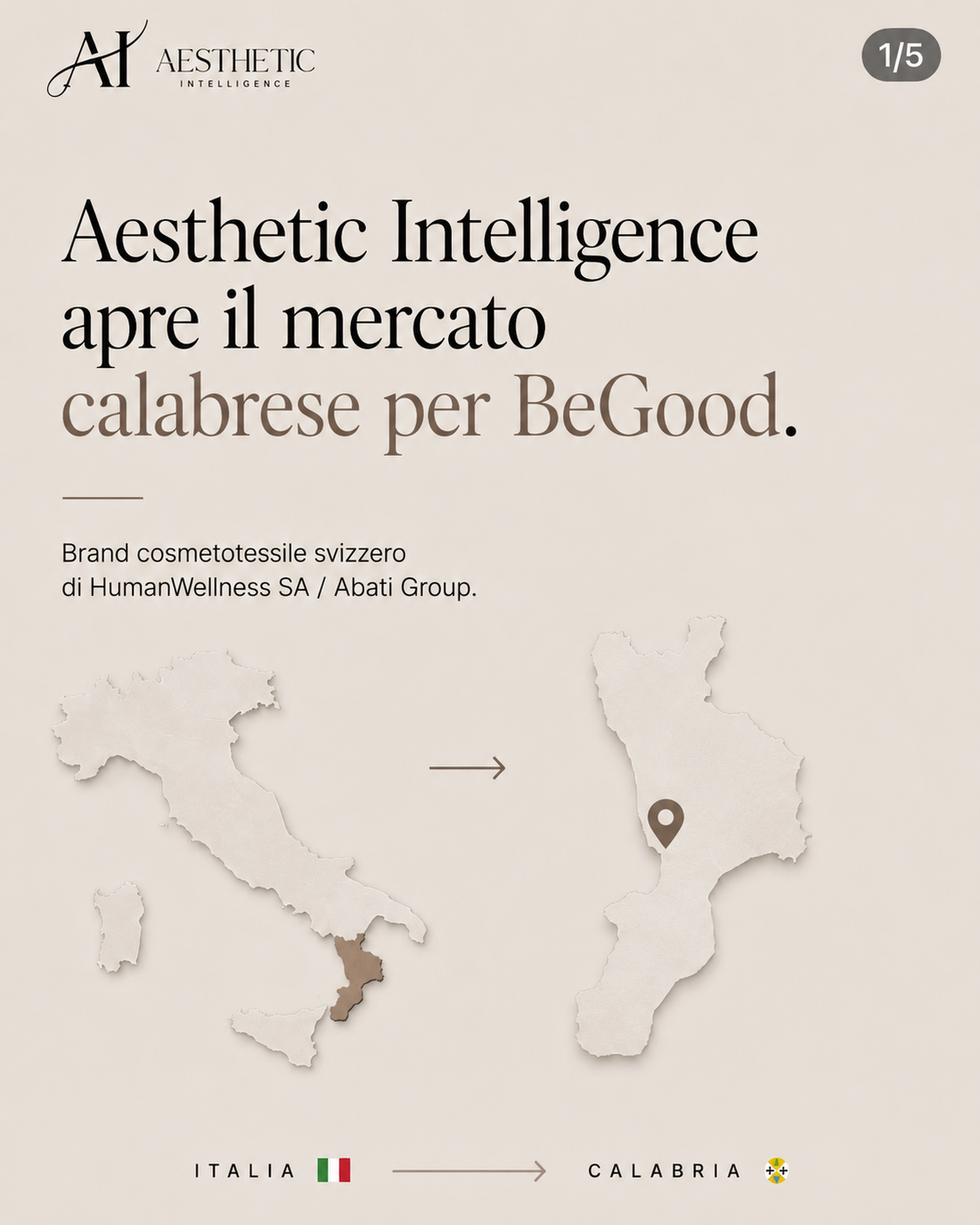 Aesthetic Intelligence apre il mercato calabrese per BeGood