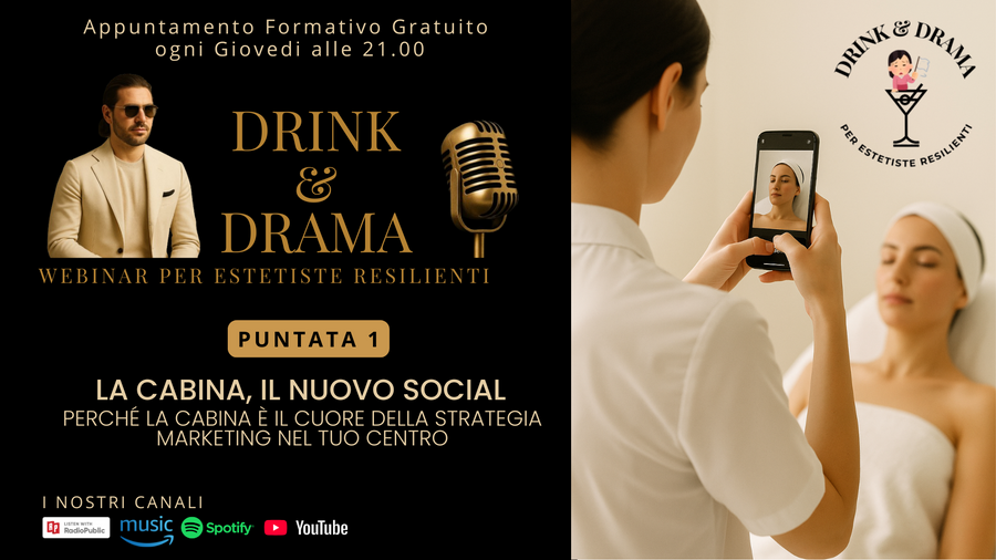 🍷 Webinar Drink & Drama | Scopri il Marketing da Cabina™ | GIOVEDI 15 MAGGIO |