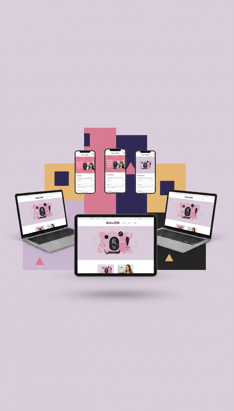 Pacchetto template sito web per saloni moderni